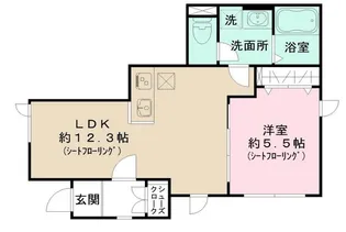 サンコート荒川【1階】の間取り