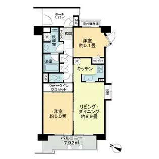 サンヴェール上大岡【4階】の間取り