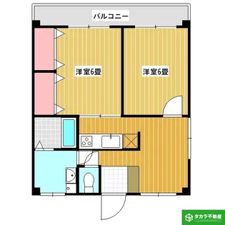 エポックWESTBAY【3階】の間取り
