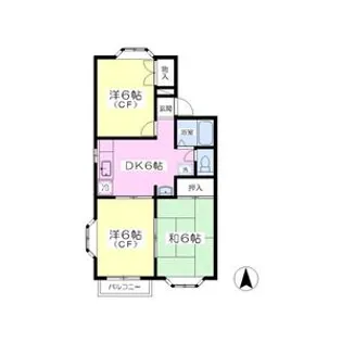 セレステハイツB【1階】の間取り