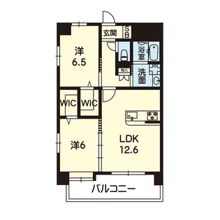 ヴィオラ坪井川遊水公園【6階】の間取り