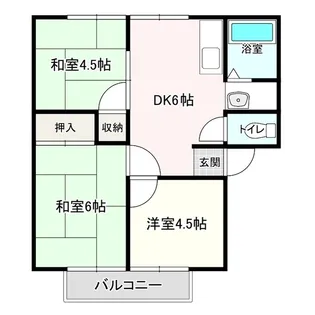 ハイツパークサイド【2階】の間取り