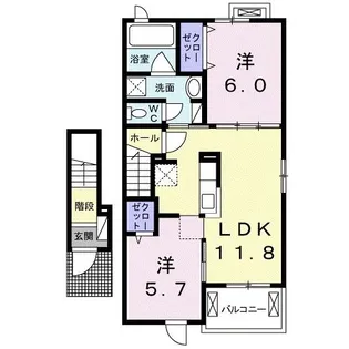 すみれ館【2階】の間取り