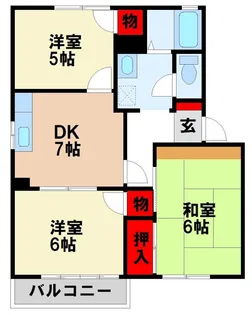 ジャルダンソレールC【2階】の間取り