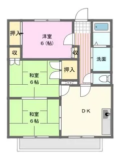 尾野スカイハイツ2【3階】の間取り