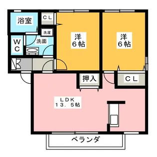 サンセール段ノ上【2階】の間取り