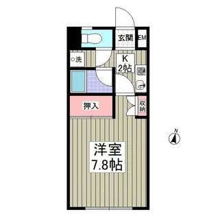道下コーポ【2階】の間取り