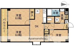 亀戸サニーフラット【3階】の間取り