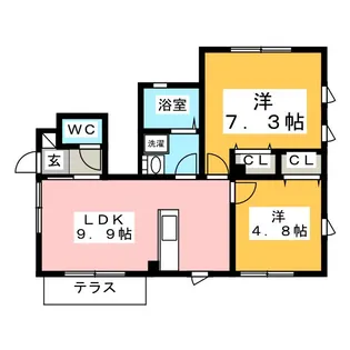 グランドソレイユ【1階】の間取り