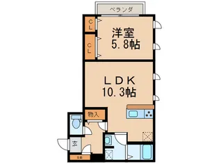 タウンハウス昭和【3階】の間取り