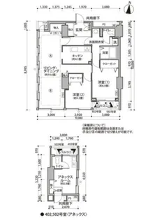 東雲キャナルコートCODAN11号棟【4階】の間取り