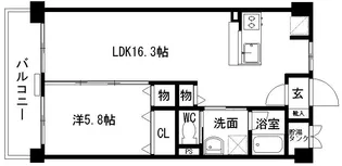 カーサリナート東比恵【2階】の間取り