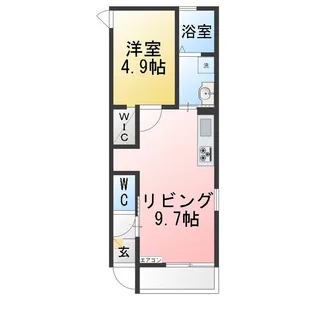 ウイング明大寺【2階】の間取り