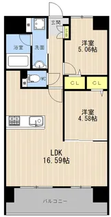 LIBTH菊陽II【6階】の間取り
