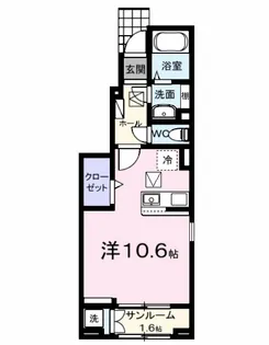 ヒルズ山王林【1階】の間取り