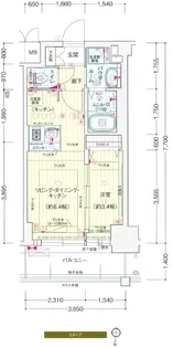 プレサンス新大阪ジェイズ【9階】の間取り