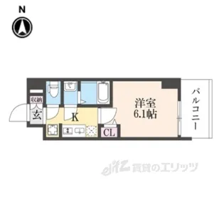 アドバンス大阪リーヴァ【5階】の間取り