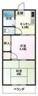 プロスパーハイツ【2階】の間取り