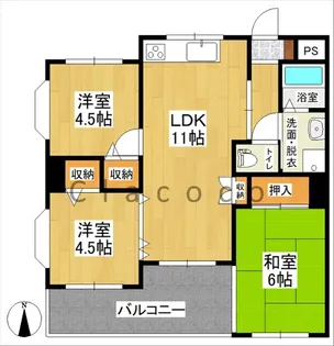 アルファレジデンス今泉【2階】の間取り