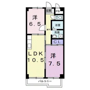 ドミール竹ノ塚【2階】の間取り