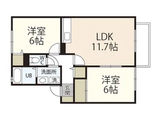 ハイタウン宮島口上一丁目【2階】の間取り