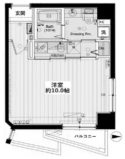 レアシス西日暮里【9階】の間取り