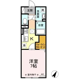 マウント.ナンバ オータム【1階】の間取り