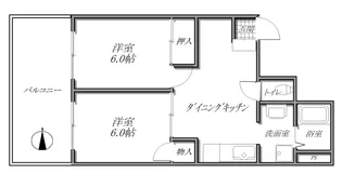 UコーポI【4階】の間取り