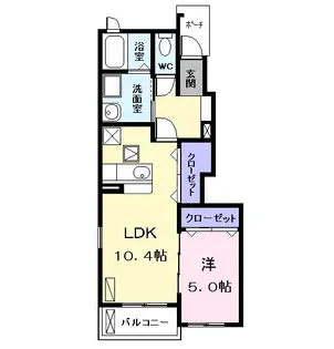 クラスペディア K II【1階】の間取り