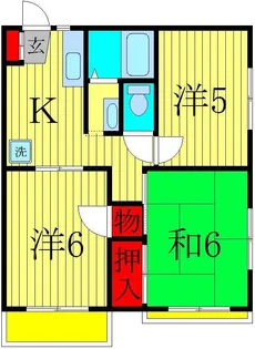 Uハイツ【2階】の間取り