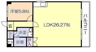 久留米パインハイツ【7階】の間取り
