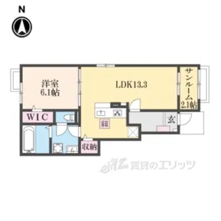 トムズガーデン園部1【1階】の間取り