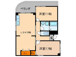 カサベルデ【3階】の間取り