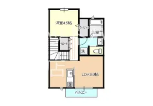 La Fonte松里B棟【2階】の間取り