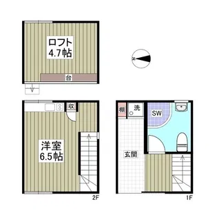 バイカーズアパートメント【1階】の間取り