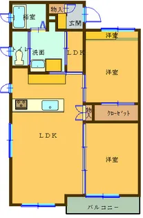 クレセール津浦【2階】の間取り