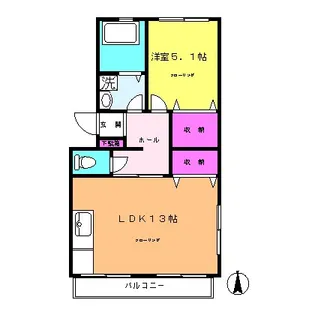 ブライトパレス【2階】の間取り