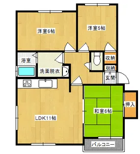 ハイツドルフィン【1階】の間取り