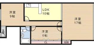 六甲ハイツ【4階】の間取り