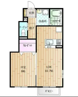 1LDKの間取り画像