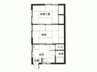 コーポグリーン桔梗野【2階】の間取り