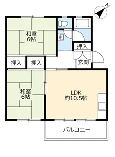 2LDKの間取り画像