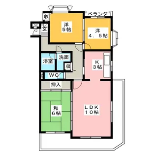 ラビデンス植田原【3階】の間取り