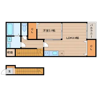 リエールI【2階】の間取り