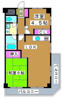 リス・ブラン・ド舟渡【2階】の間取り