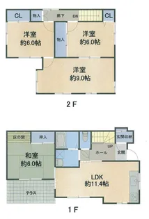 神奈川県横浜市港南区大久保2【一戸建】の間取り
