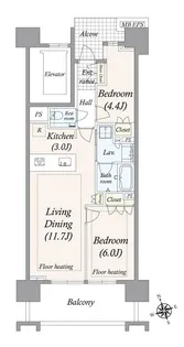 プラウド二子玉川【3階】の間取り