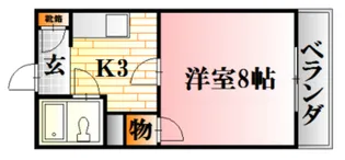 ボヌール中尾【2階】の間取り