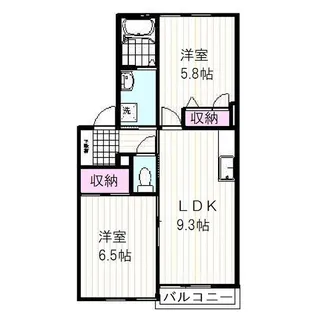静岡県伊豆の国市富士見【アパート】の間取り