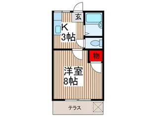 小谷野ハイツA【1階】の間取り
